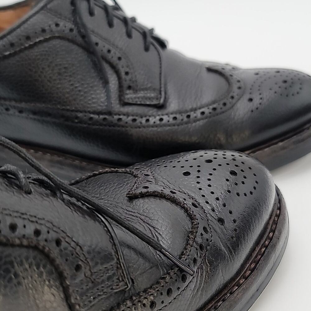RALPH LAUREN RRL sz10E WILBERFORCE ITALIAN Derby Brogue Pebbled Calfskin…